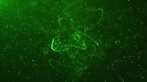 Digital Abstract Flow Light Line And Dots Glittering Particles Background Stock Footage 262272490