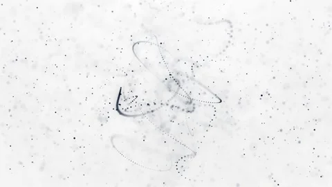 Digital Abstract Flow Light Line And Dots Glittering Particles Background Stock Footage 262272513