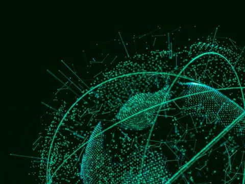Digital abstract globe 스톡 일러스트