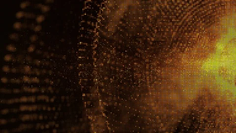 Digital Abstract Gold Particles Background Stock Footage 74574700