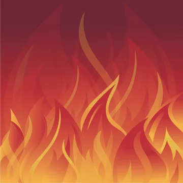 Digital abstract graphic fire flames red print orange burn hot heat blaze Stock Illustration
