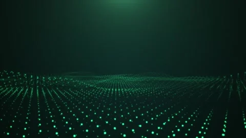 Digital abstract green waves Stock Footage 286370973