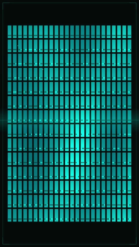 Digital Abstract Grid Background with Glowing Teal Rectangular Bars Stock Footage 346199130