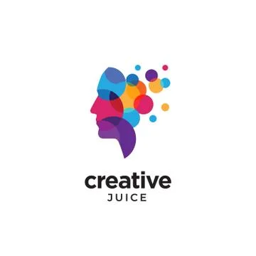 Digital Abstract human head logo for creative Stock Illustration