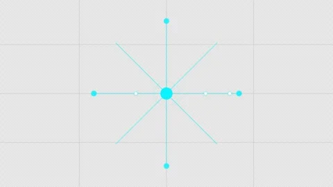 Digital abstract loading animation with rotating geometric lines and dots Video stock 339925837