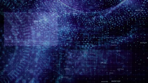 Digital Abstract Matrix Particles Stock Footage 79019907