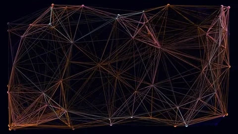 Digital abstract mesh network structure representing global connectivity an.. Stock Footage 342092477