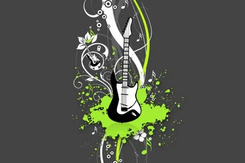 Digital abstract musical background Illustrazione stock