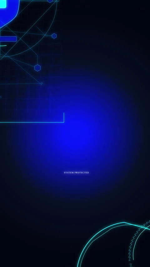 Digital abstract neon circle motion graphic, futuristic tech data flow Stock Footage 348327224