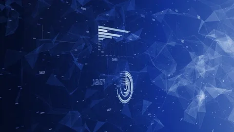 Digital abstract network with business infographics animation Stock Footage 229695656