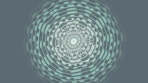 Digital abstract pattern with circular motion and light effects Stock Footage 337379162