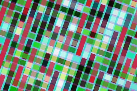 Digital abstract pattern with colorful lines and squares Stock Illustration