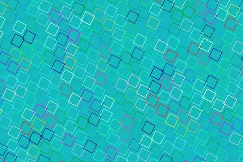 Digital abstract pattern with colorful squares on blue background Stock Illustration