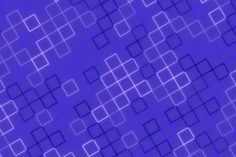 Digital abstract pattern with glowing squares on blue background Stock Illustration