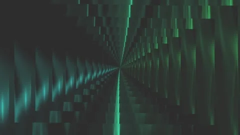 Digital Abstract Pattern with Green and Black Geometric Symmetry Design Video stock 337955501