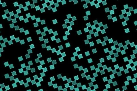 Digital abstract pattern with green and black geometric shapes Illustrazione stock