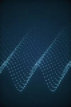 Digital abstract pattern resembling glowing binary or pixelated data clusters Stock Illustration