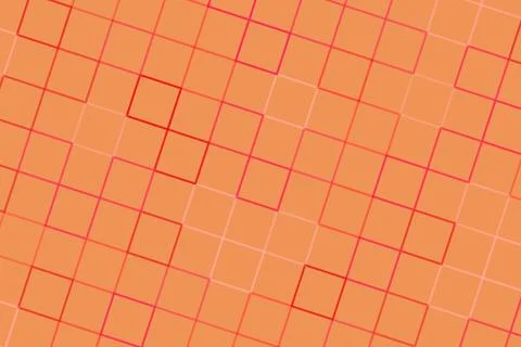 Digital abstract pattern with squares and lines in coral color Foto stock