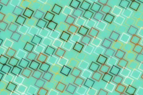 Digital abstract pattern with squares in turquoise and pink 库存插图