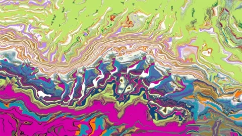 Digital abstract patterns, computer screen distortions and pixel motions, marble Stock Footage 138132704
