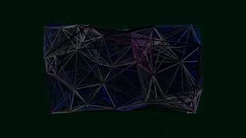 Digital abstract polygon wireframe data connectivity background Video stock 342115238