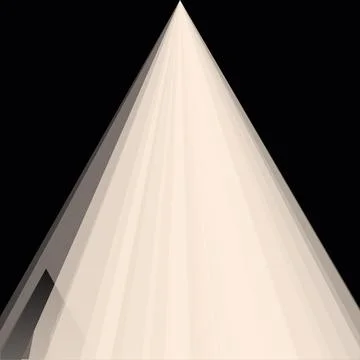 Digital Abstract Pyramid Light Beam Illustration on a Solid Black Background Stock Illustration
