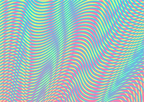 Digital abstract rainbow texture with soft blending bright colored lines. Stock Illustration