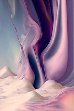 Digital abstract, soft pastels, gradient blues, purples, and pinks Stock Illustration