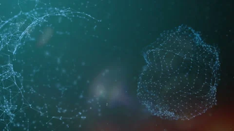 Digital Abstract Sphere with Blue Network Connections on Gradient Background 動画素材 341780616