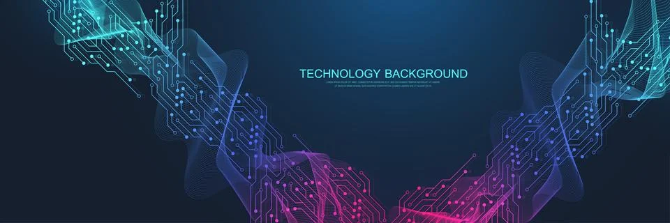 Digital abstract tech background software coding. Technology electronic Stock Illustration
