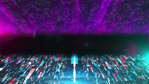 Digital abstract technologcal background, computer generated. 3d rendering イラスト素材