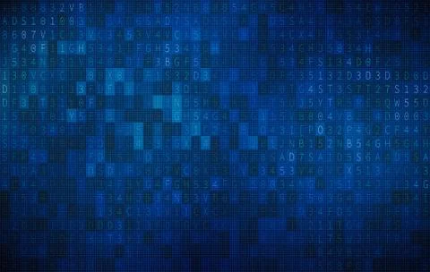 Digital Abstract technology background, English alphabets and numbers code ba Stock Illustration