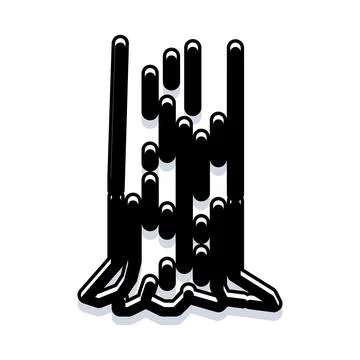 Digital abstract tree stump flat design icon イラスト素材