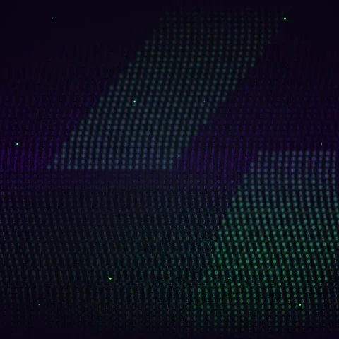 Digital Abstract Wave of Binary Code Data Flow, Futuristic Technology Backg.. Видео 347259772