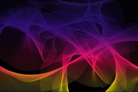 Digital abstract wave design with vibrant luminous gradient texture Stock Illustration