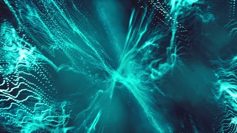 Digital Abstract Wave Particles Form Stock Footage 76257682