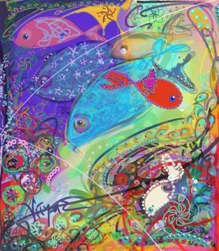 Digital Abstraction Illustrazione stock