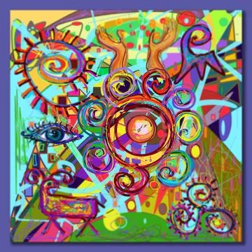 Digital Abstraction Illustrazione stock