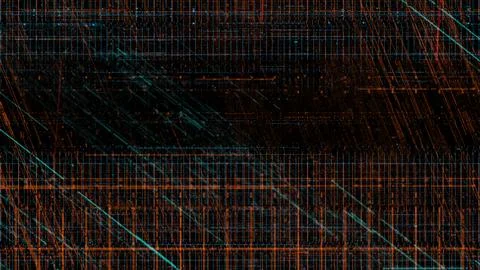 Digital abstraction showcases complexity through interwoven linear structures Stock Illustration