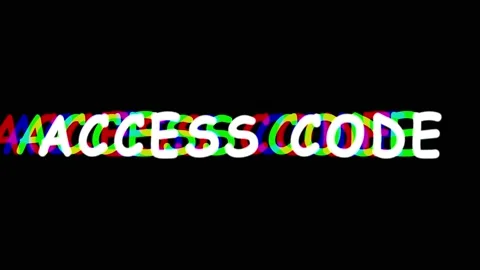 Digital access code glitching with futuristic cybernetic effect during data.. Vídeo Stock 344036205