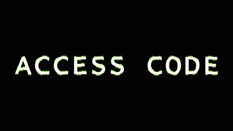 Digital access code glitching with green and red digital errors on black ba.. 스톡 동영상 344036211