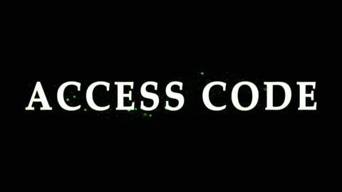 Digital access code sequence displayed on black background with subtle cine.. Video stock 344036214