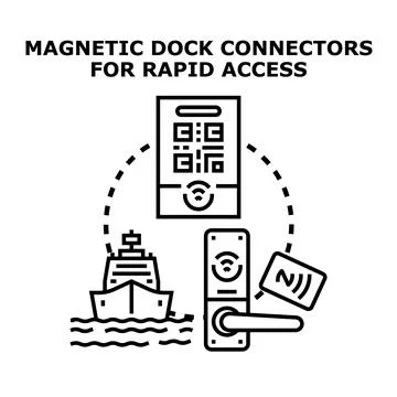 Digital access control technologies for global logistics Illustrazione stock