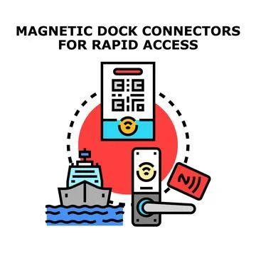 Digital access control technologies for global logistics Stock Illustration