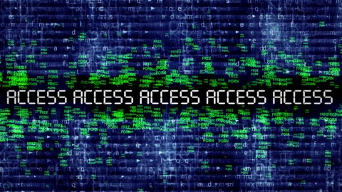 Digital Access Display With  Code And Free Porn Messages Stock Footage 316341741