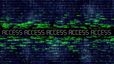 Digital Access Display With  Code And Web 3.0 access Messages Stock Footage 316639521
