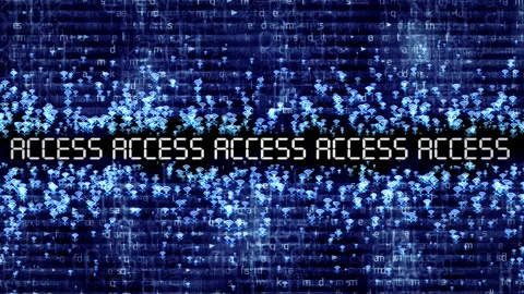 Digital Access Display With  Code And Wi Fi Access Messages Stock Footage 317199396