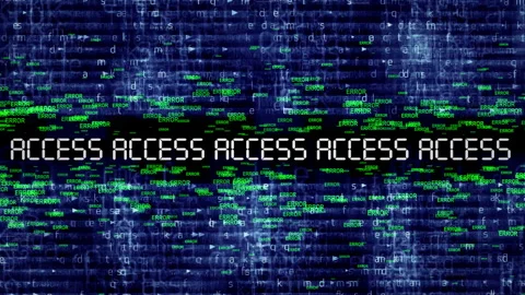Digital Access Display With  Code And Error Messages Stock Footage 317782358