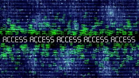 Digital Access Display With  Code And Free Wifi Messages Stock Footage 318038419