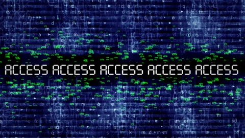 Digital Access Display With  Code And Vpn access Messages Stock Footage 318318176